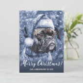 Blue Boxer Hunde Weihnachten (Stehend Vorderseite)