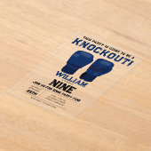 Blue Boxing Gloves Kindergeburtstag Party Knock ou Acryleinladungen (Ablage )