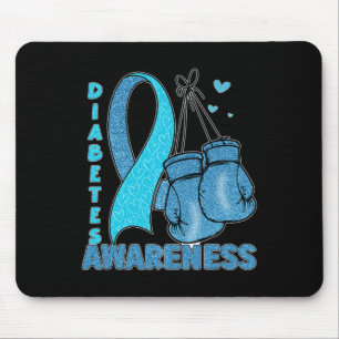 Blue Boxing Gloves Ribbon Diabetes Bewusstsein 2 Mousepad