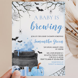 Blue Boy A Baby brütet Halloween Baby Dusche Einladung