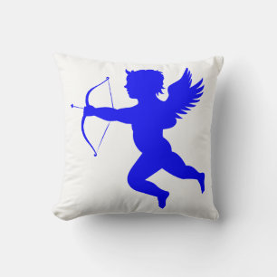 Blue Boy Angel Throw Kissen