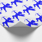 Blue Boy Angel Wrapping Paper Geschenkpapier (Ecke)