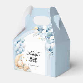 Blue Boy Baby Duschbären und Balloons Gefälligkeit Geschenkschachtel