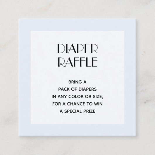 Blue Boy Baby Duschdusche Windelwanne Begleitkarte (Vorderseite)