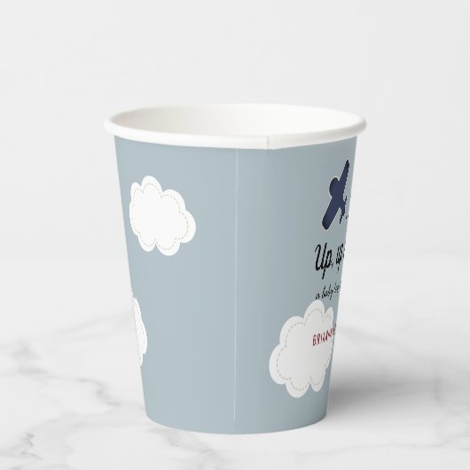 Blue Boy Baby Dusche auf dem Blue Boy Airplane Pappbecher (Rechts)