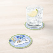 Blue Boy Baby Dusche Design Paper Untersetzer (Vor Ort)