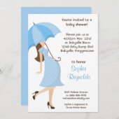 Blue Boy Baby Dusche Einladung Moderne Mama (Vorne/Hinten)