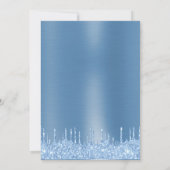 Blue Boy Baby Dusche Glitzer Tropfen Baby Feet Inv Einladung (Rückseite)