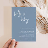 Blue Boy Baby Dusche | Modern Blue Boy Einladung