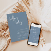 Blue Boy Baby Dusche | Modern Blue Boy Einladung