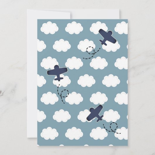 Blue Boy Baby Dusche per Mail Einladung (Rückseite)