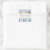 Blue Boy Baby Dusche Quadratischer Aufkleber (Tasche)