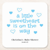 Blue Boy Baby Dusche Rechteckiger Pappuntersetzer (Vorderseite)