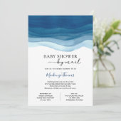 Blue Boy Baby Dusche von Mail Einladung (Stehend Vorderseite)