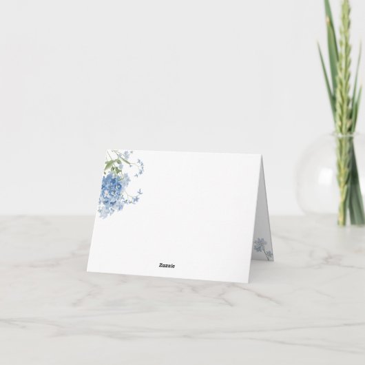 Blue Boy Baby in Bloom Baby Dusche Danke Karte (Rückseite)