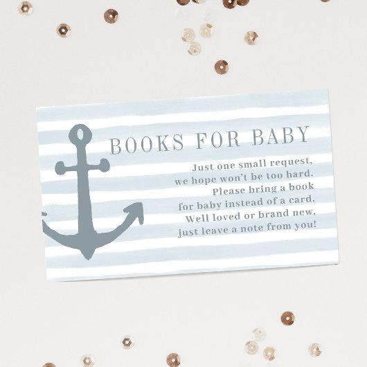 Blue Boy Baby Showbücher für Baby Begleitkarte