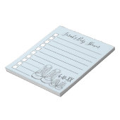 Blue Boy Baby Showdusche Personalisiert zu machen Notizblock (Rotiert)