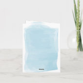 Blue Boy Baby Shower , es ist eine Baby-Dusche Einladung (Rückseite)