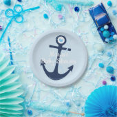 Blue Boy Baby Shower Plate für den Anker Pappteller (Party)