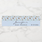 Blue Boy Baby Shower Vintag Tower Wasserflaschenetikett (Einzelnes Label)