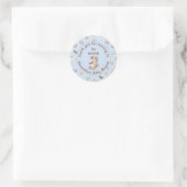 Blue Boy Baby Showfavor Runder Aufkleber (Tasche)