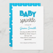 Blue Boy Baby Sprinkle Einladung (Vorne/Hinten)