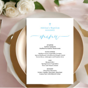 Blue Boy Baptismenü Menükarte