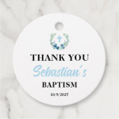 Blue Boy Baptisrunde Geschenkanhänger (Vorderseite)