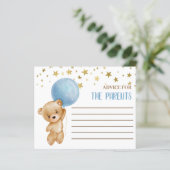 Blue Boy Bear Advice für die Mama (Stehend Vorderseite)