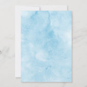 Blue Boy Bear auf dem Weg, Gold Stars Baby Dusche Einladung (Rückseite)