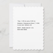 Blue Boy Bear Baby Dusche Einladung (Rückseite)