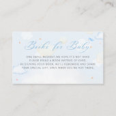 Blue Boy Boho Teddy Bear Balloon Bücher für Baby Begleitkarte (Vorderseite)