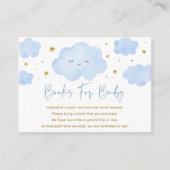 Blue Boy Cloud Stars Baby Sprinkle Book Request Begleitkarte (Vorderseite)