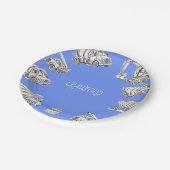 Blue Boy Construction Geburtstagsparty Pappteller (Schrägansicht)