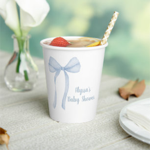Blue Boy Coquette Baby Dusche Pappbecher