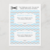 Blue Boy Diaper Raffles Tickets, kleine Menge Einladungspostkarte (Vorderseite)