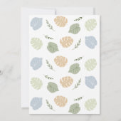 Blue Boy Dinosaur 4. Geburtstag Einladung (Rückseite)