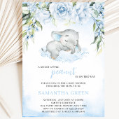 Blue Boy Elephant Baby Dusche Einladung