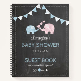 Blue Boy Elephant Chalk Look ShowGuest Book | Notizbuch