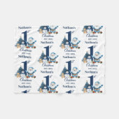 Blue Boy Erste Weihnachten Fleecedecke (Vorderseite (Horizontal))