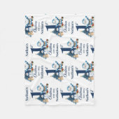 Blue Boy Erste Weihnachten Fleecedecke (Vorderseite)