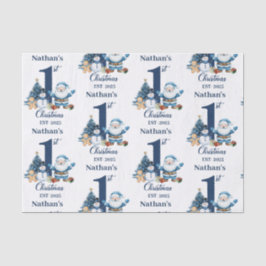 Blue Boy Erste Weihnachten Seidenpapier