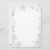 Blue Boy Gingerbrett Weihnachten Schneeflocken Dus Einladung (Rückseite)