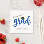 Blue Boy Glückwunschs Grad Klasse 2018 Abschluss Serviette (Beispiel)