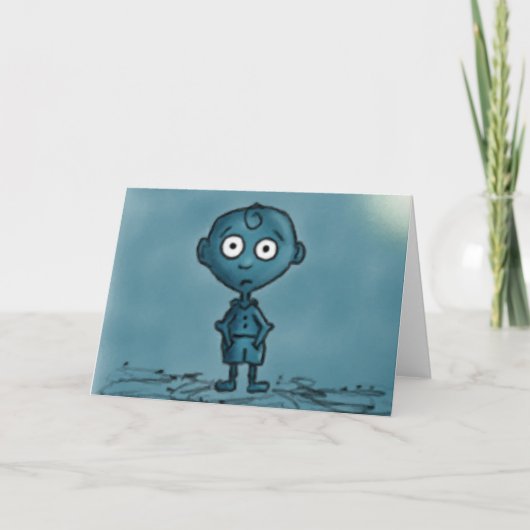 Blue Boy Grußkarte Karte (Vorderseite)