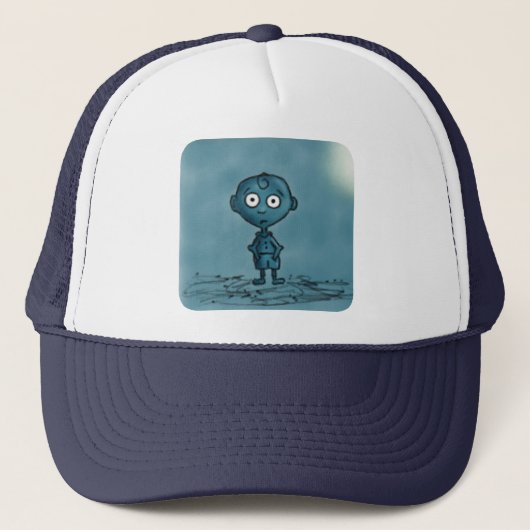Blue Boy Hat Truckerkappe (Vorderseite)