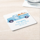 Blue Boy Little Pumpkin Niedlich Baby Dusche Rechteckiger Pappuntersetzer (angewinkelt)