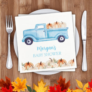 Blue Boy Little Pumpkin Niedlich Baby Dusche Serviette