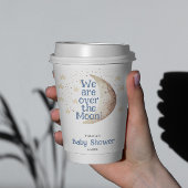 Blue Boy Moon Baby Dusche Pappbecher