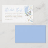 Blue Boy Moon Baby Shower Books for Baby Card Platzkarte (Vorne/Hinten)